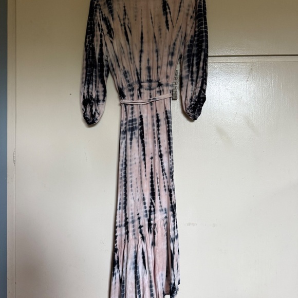 Young Fabulous & Broke Tie Dye Faux Wrap Midi Dress - Picture 7 of 11